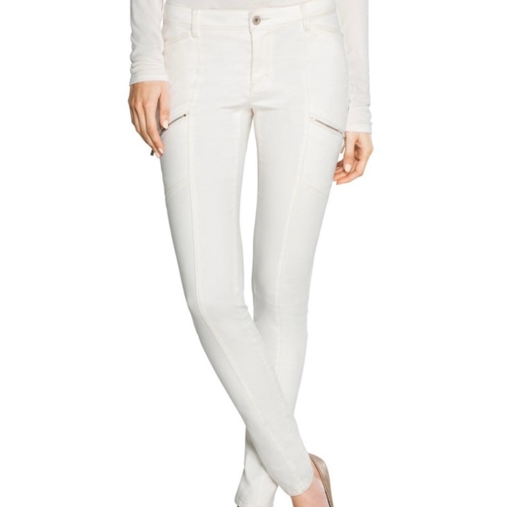 White House Black Market White Skinny Leg Jeans, Sz 8R